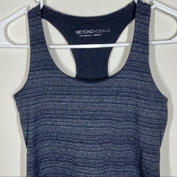Beyond Yoga Racerback Tank Top Gray Black XS - Picture 3 of 4